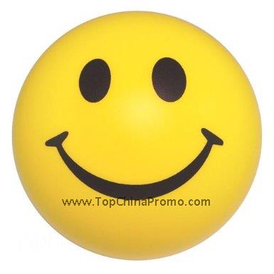 happy smile face stress ball