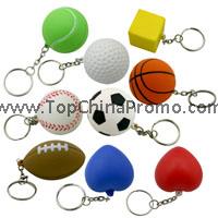 PU stress ball keychain