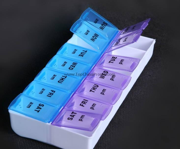 weekly pill box, twice daily treatment