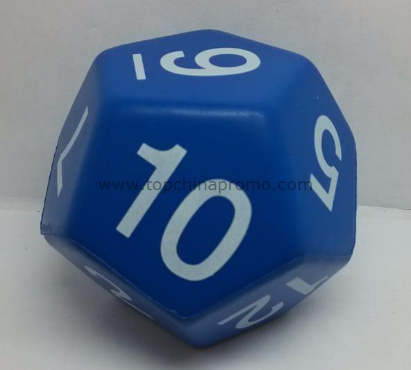 pu dice, dice stress, stress ball, 12 sided dice