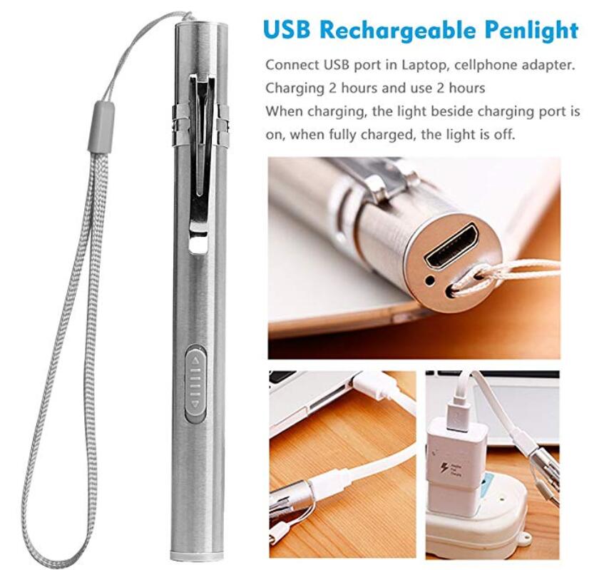 Premium Pen Lights for Nurses USB Rechargeable Nursing Penlight Flashlights