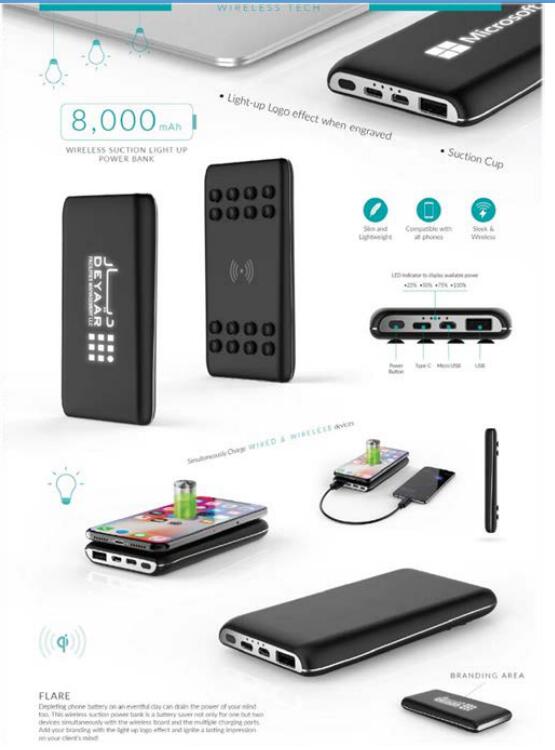 wireless suction power bank