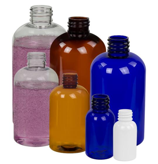 Squat Boston Round Bottles